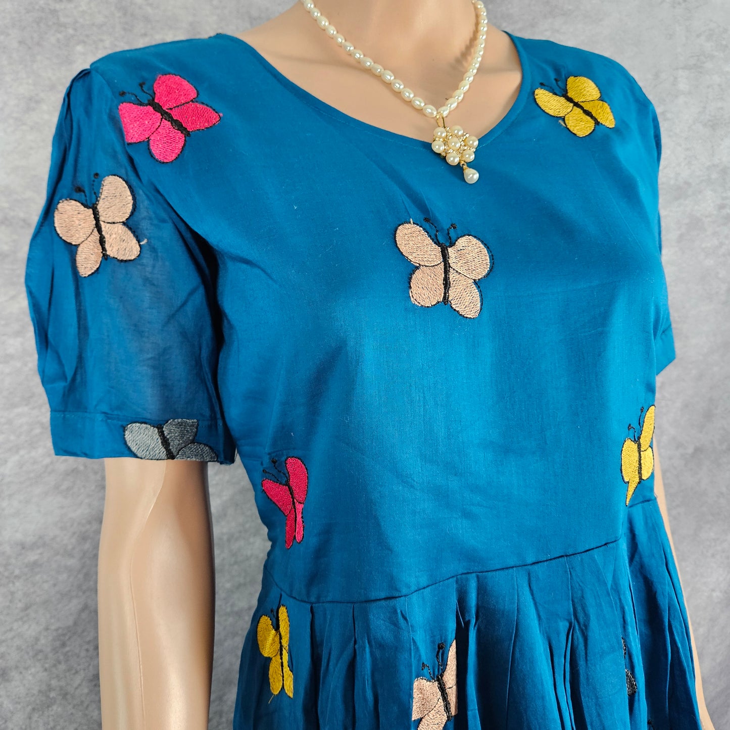 Krishna Blue Butterfly Frock