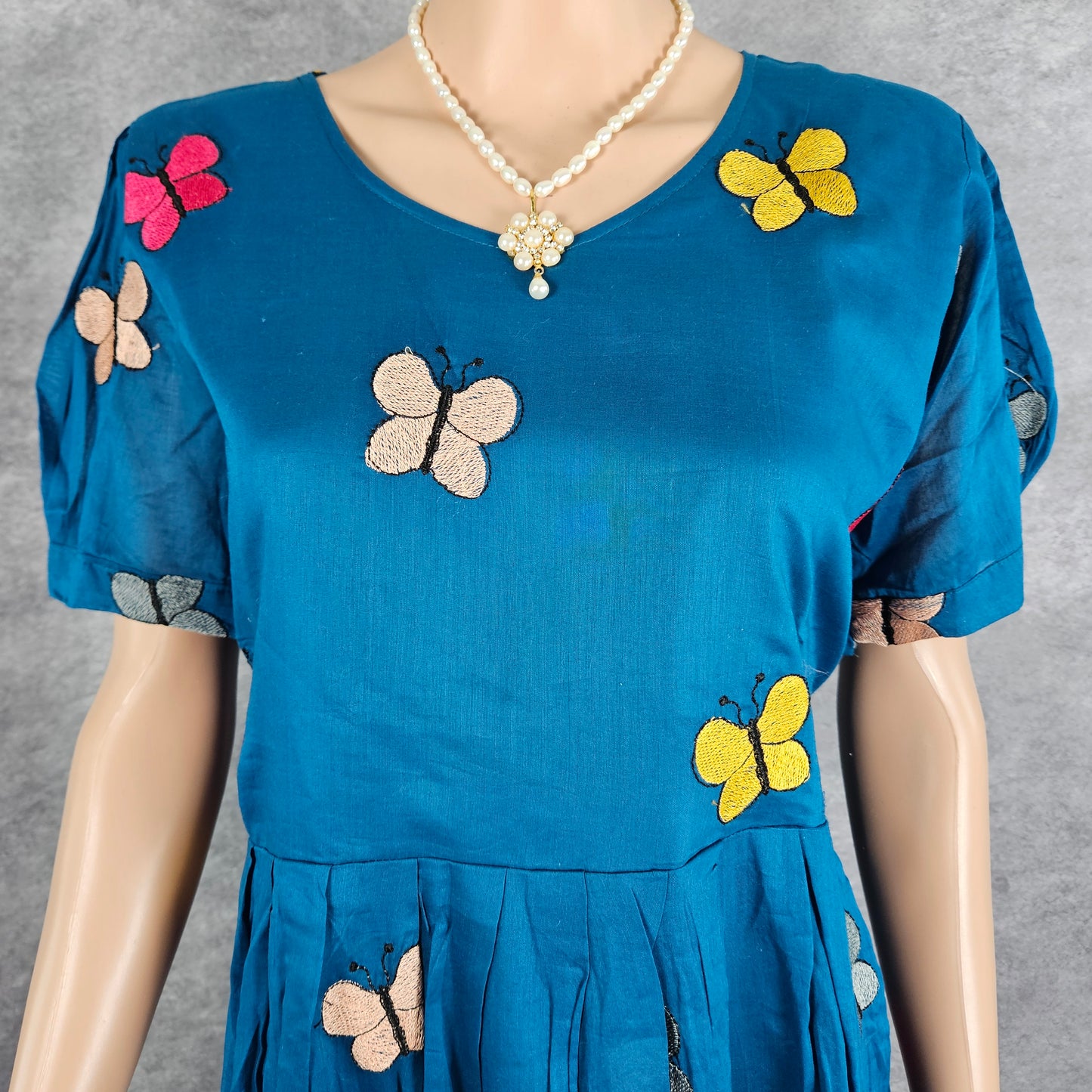 Krishna Blue Butterfly Frock