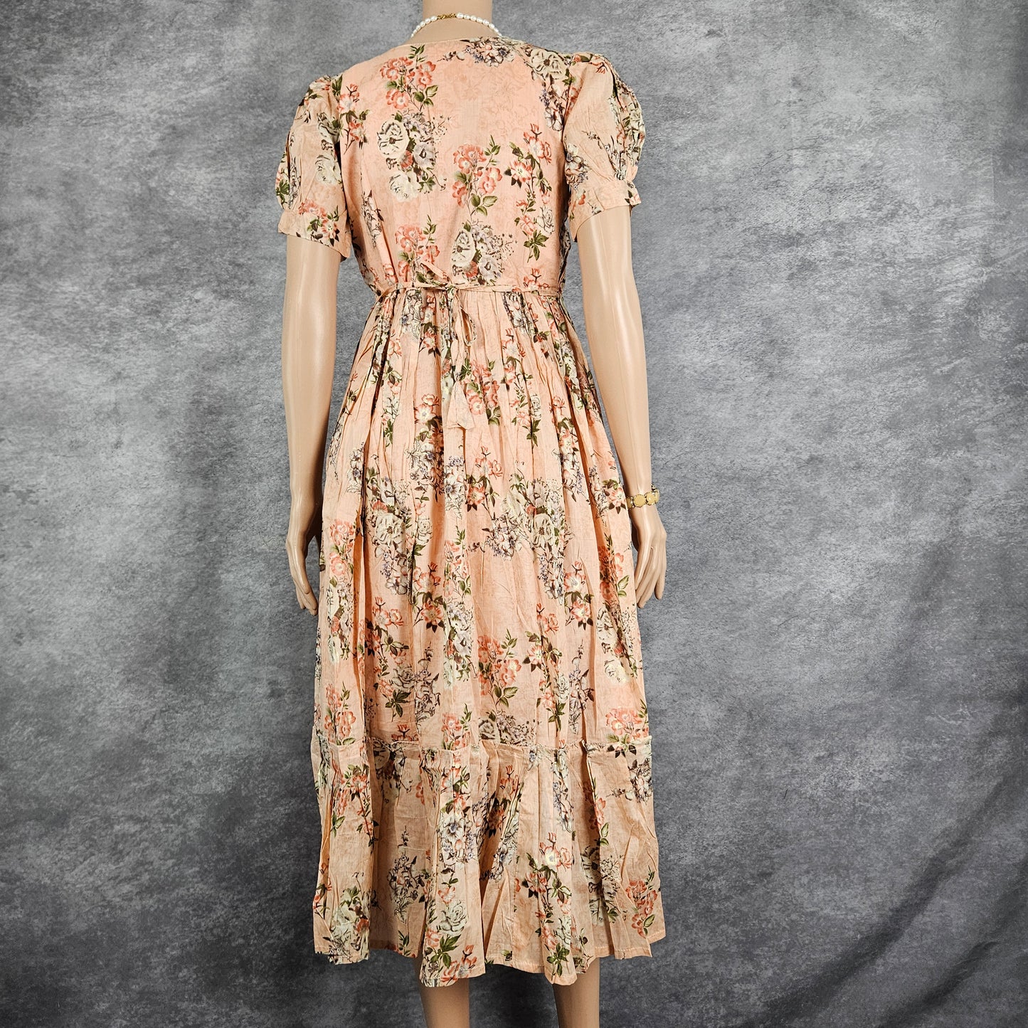 Peach Floral Frock