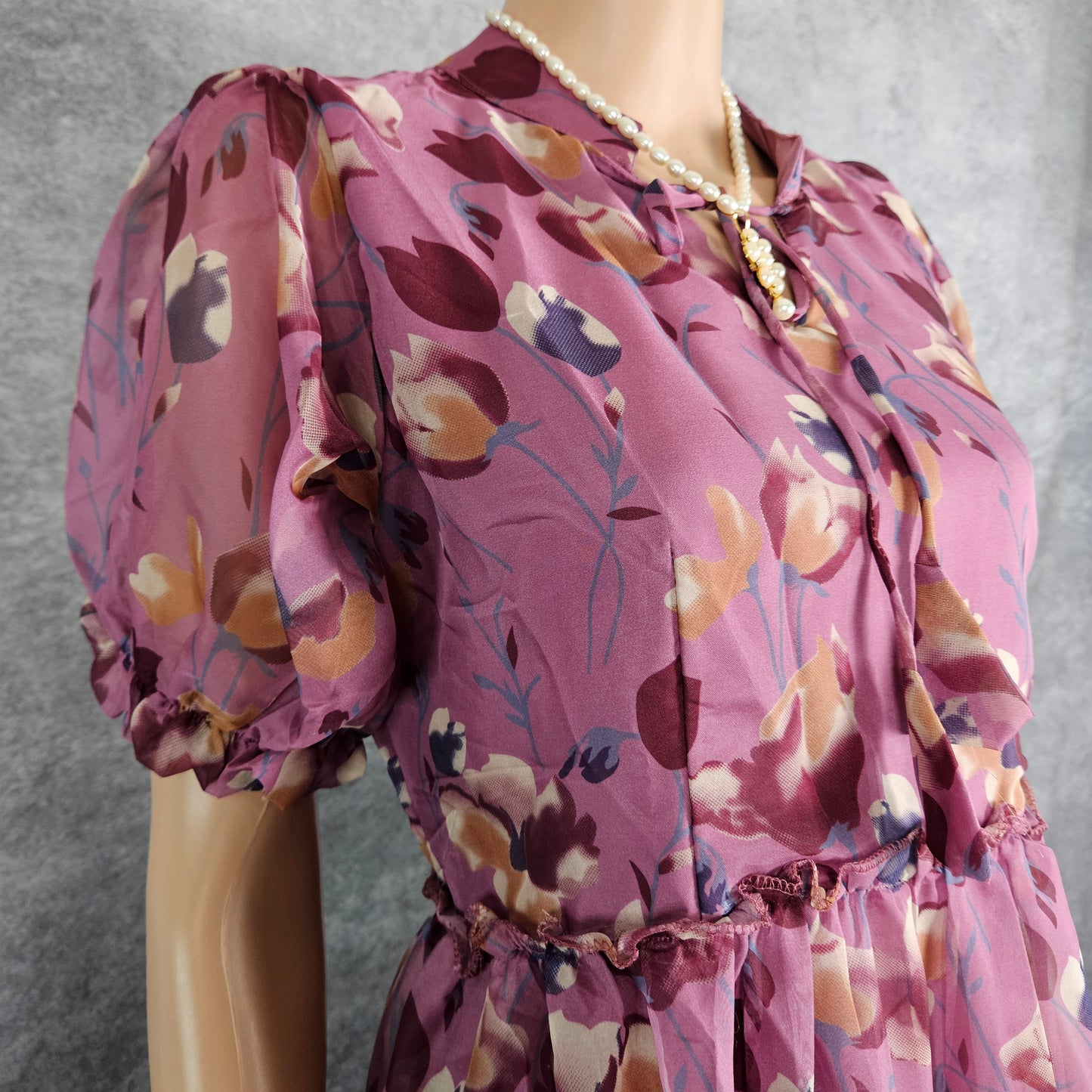 Purple Organza Georgette Frock
