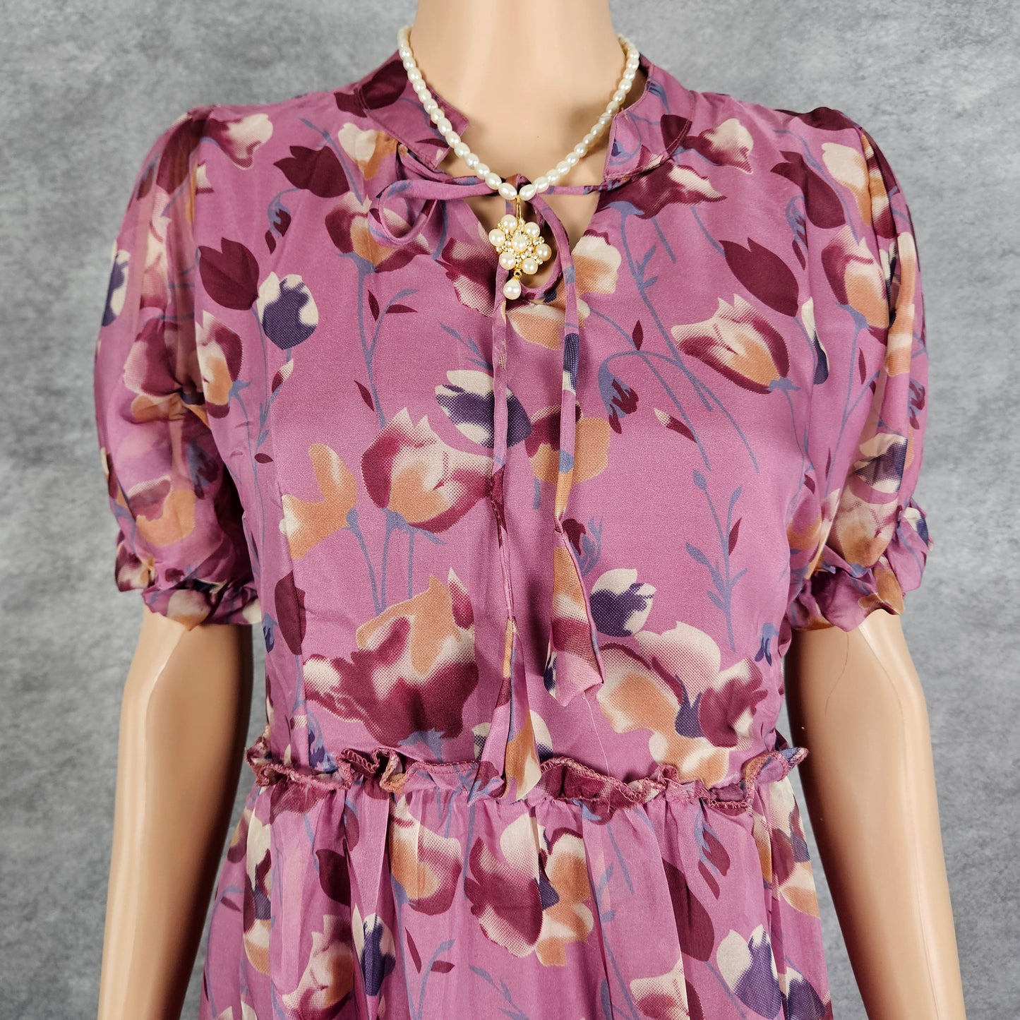 Purple Organza Georgette Frock