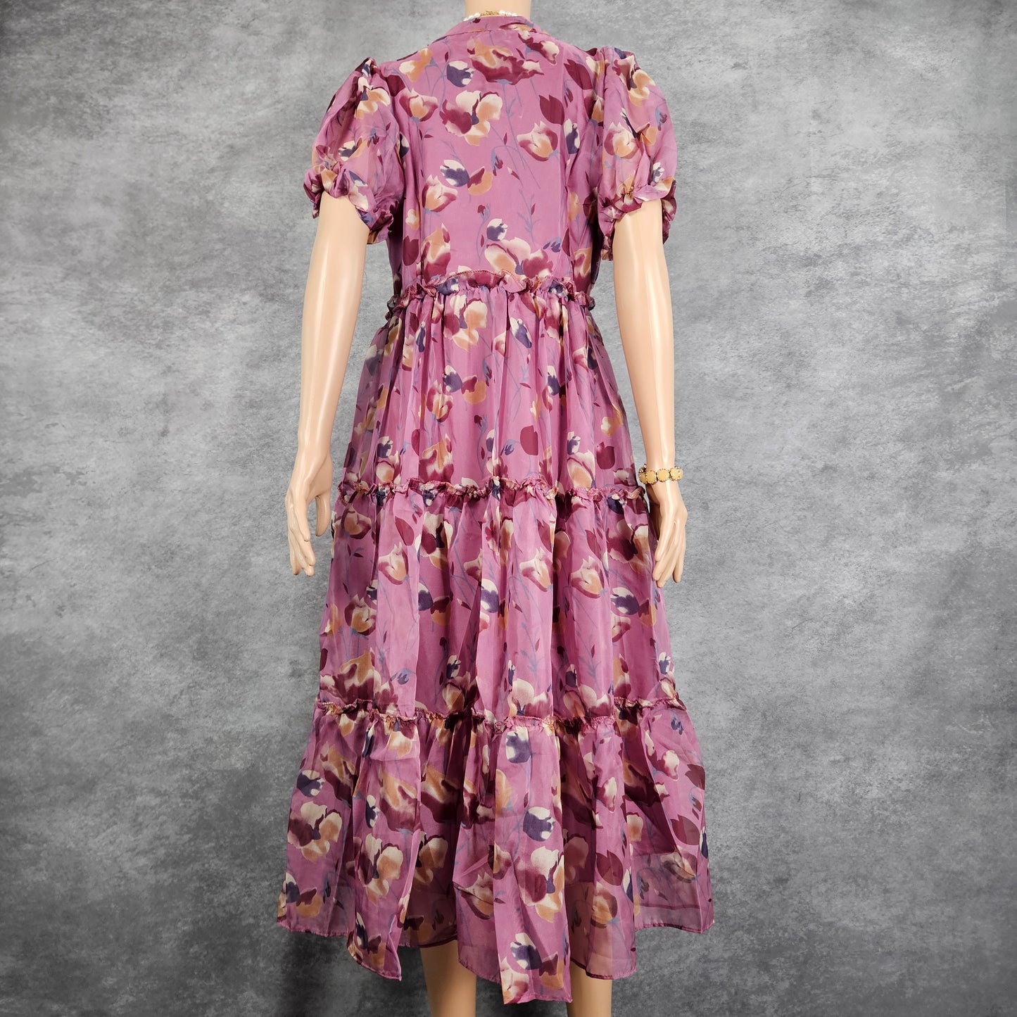 Purple Organza Georgette Frock