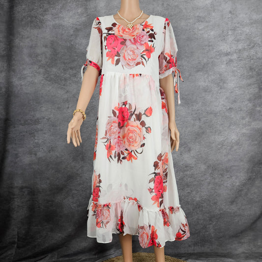 Frost White Georgette Frock