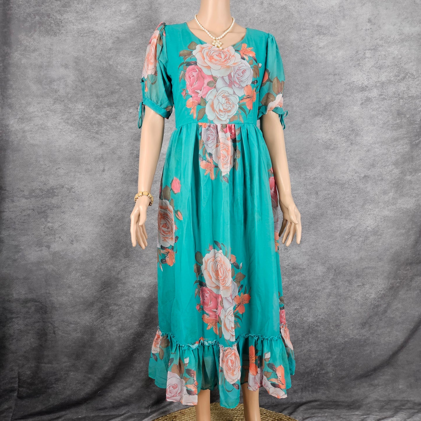 Ocado Green Gerogette Frock