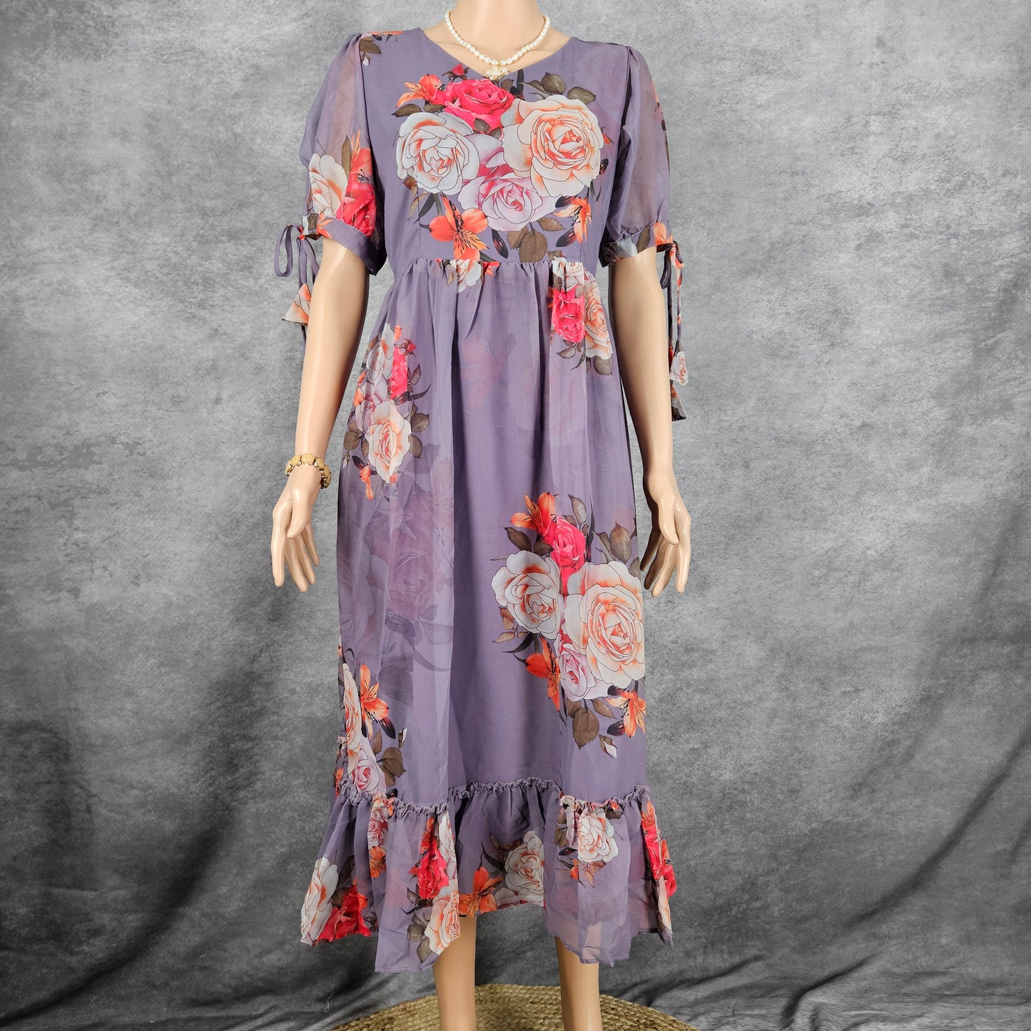 Iris Purple Georgette Frock