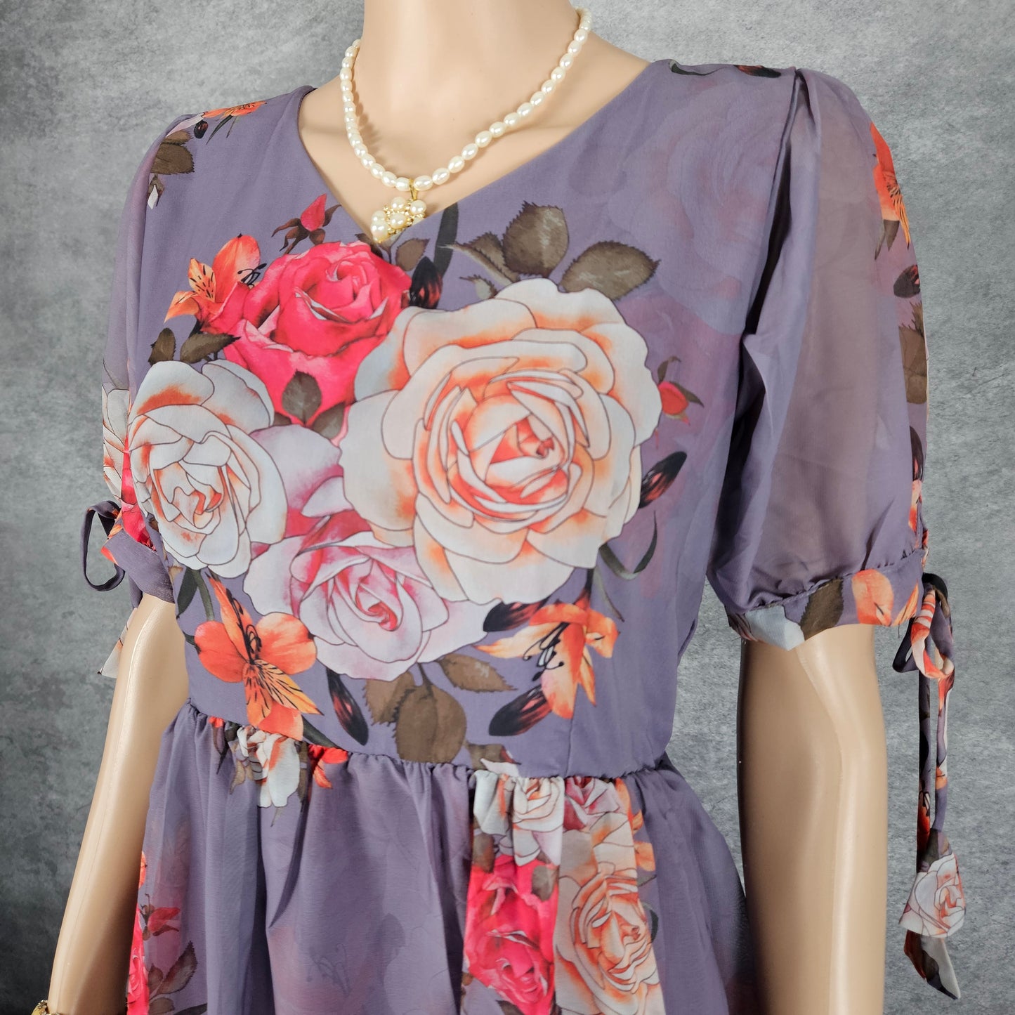 Iris Purple Georgette Frock