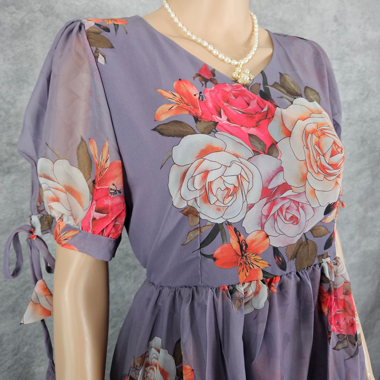 Iris Purple Georgette Frock