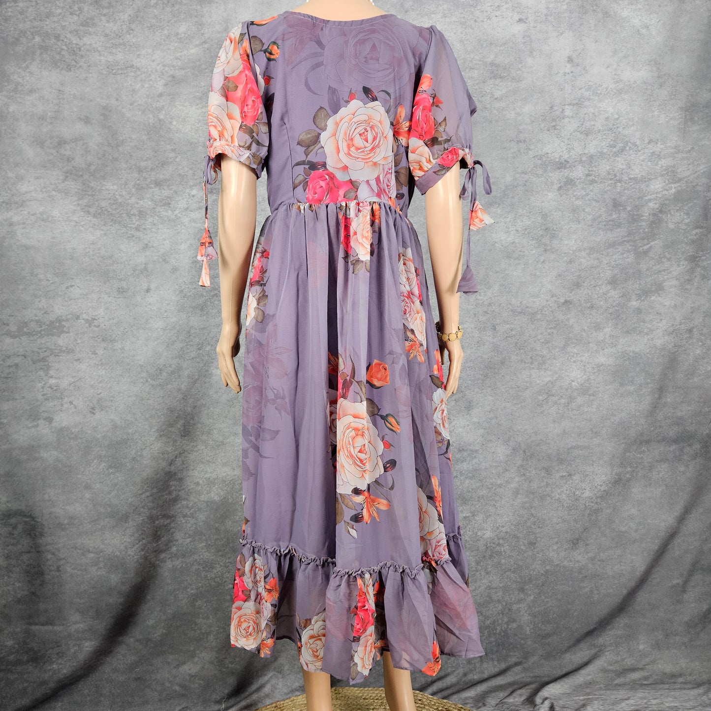 Iris Purple Georgette Frock