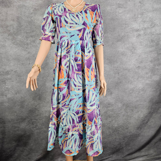 Capri Blue/Purple Georgette Frock