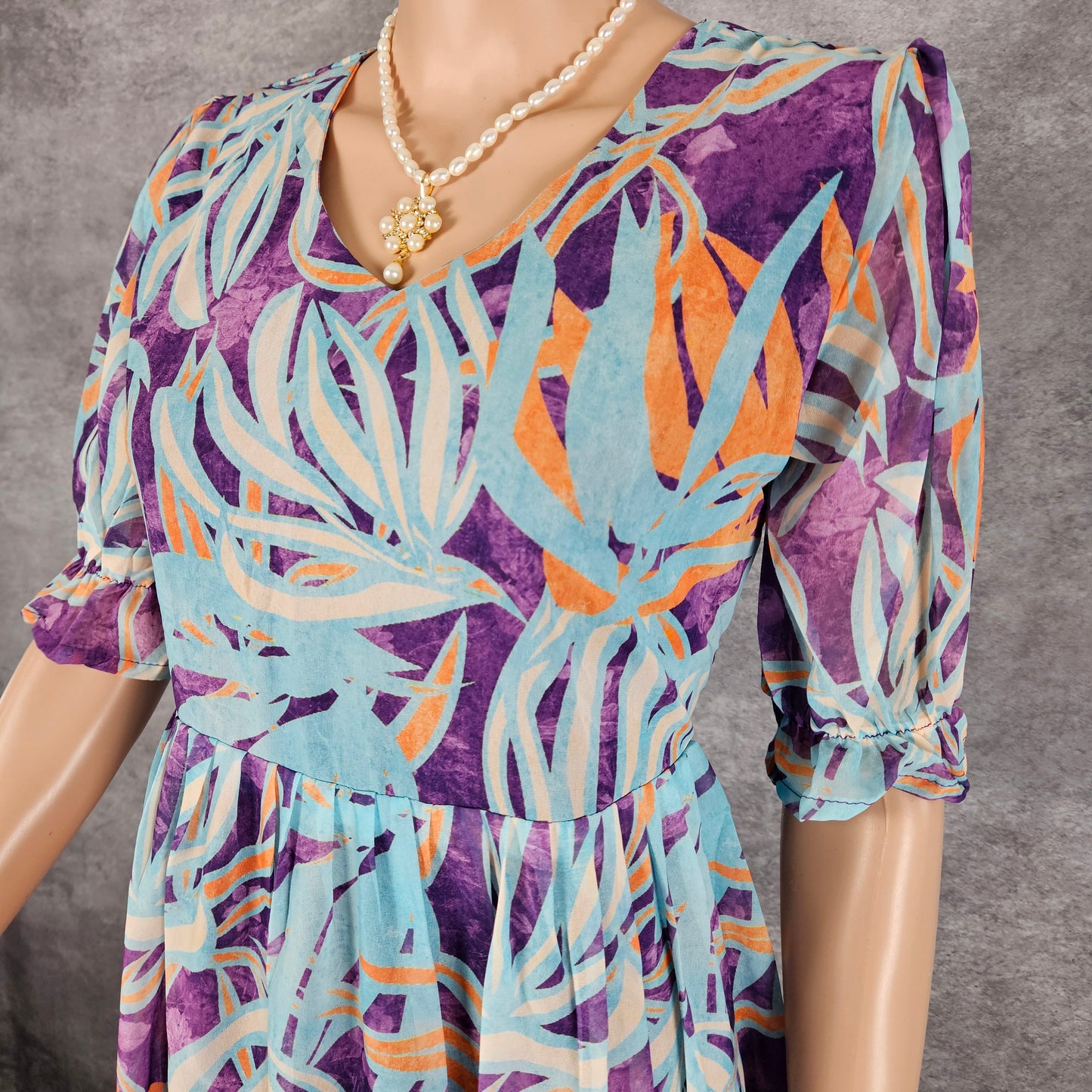Capri Blue/Purple Georgette Frock