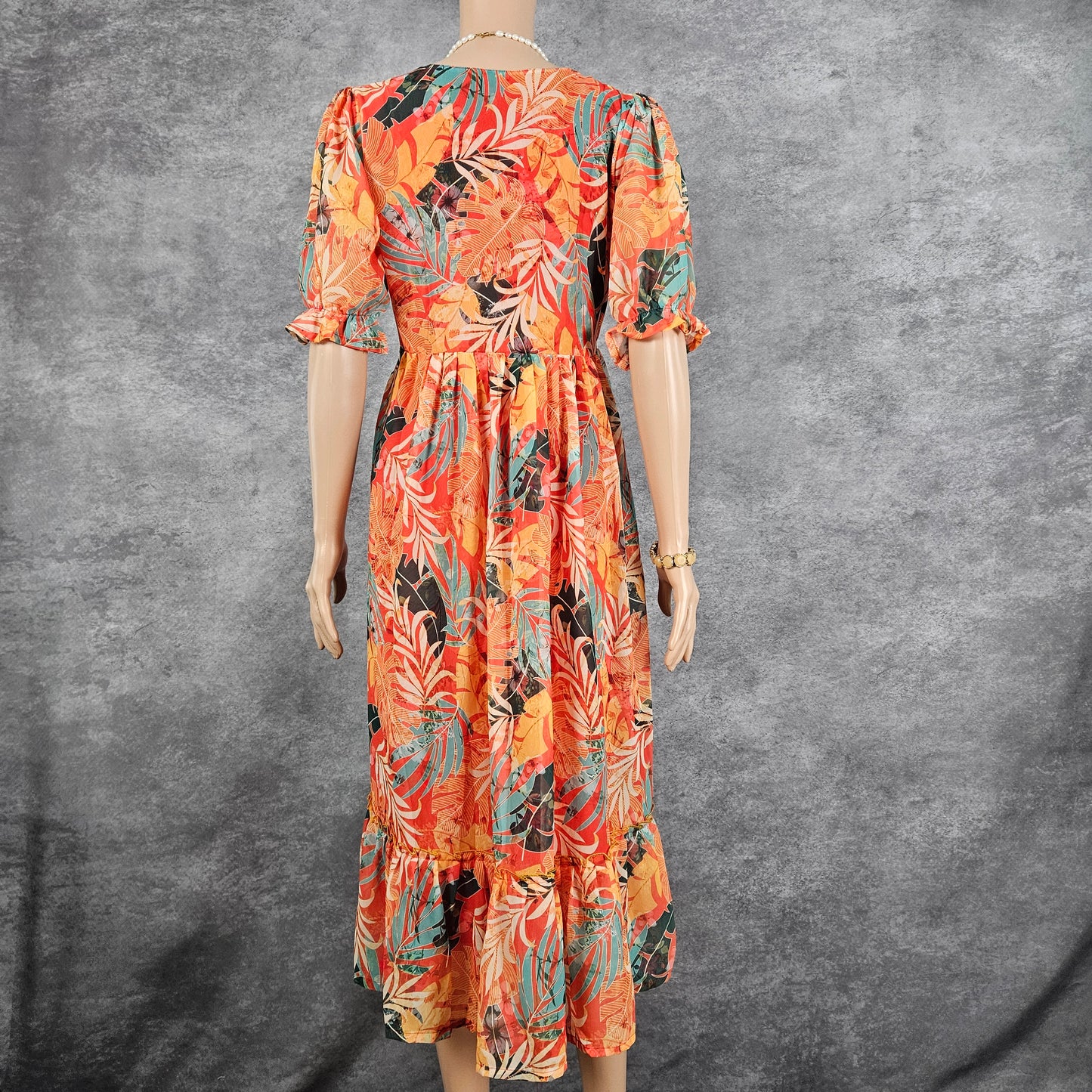 Umbral Orange Georgette Frock
