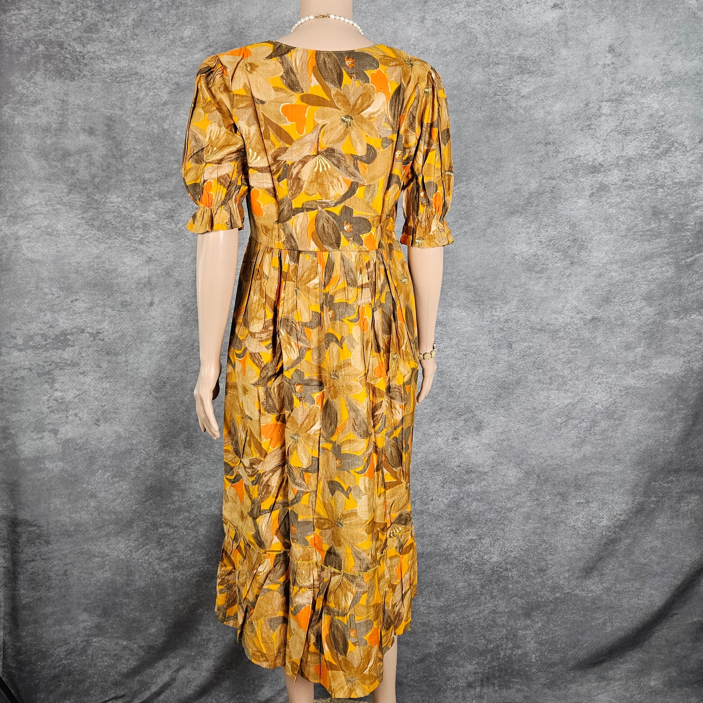 Brown Orange Vertican Frock