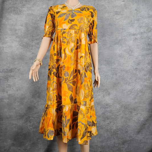 Igni Yellow Floral Vertican Frock