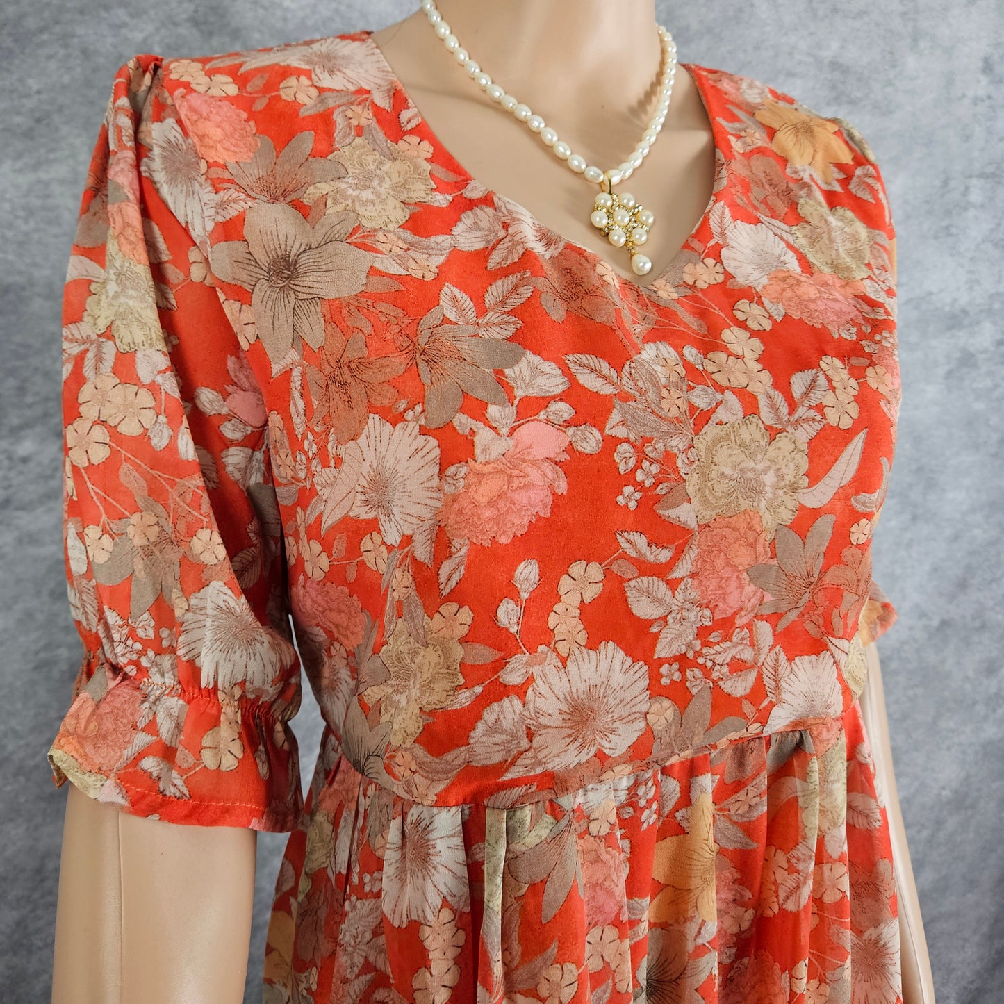 Pure Orange Georgette Frock