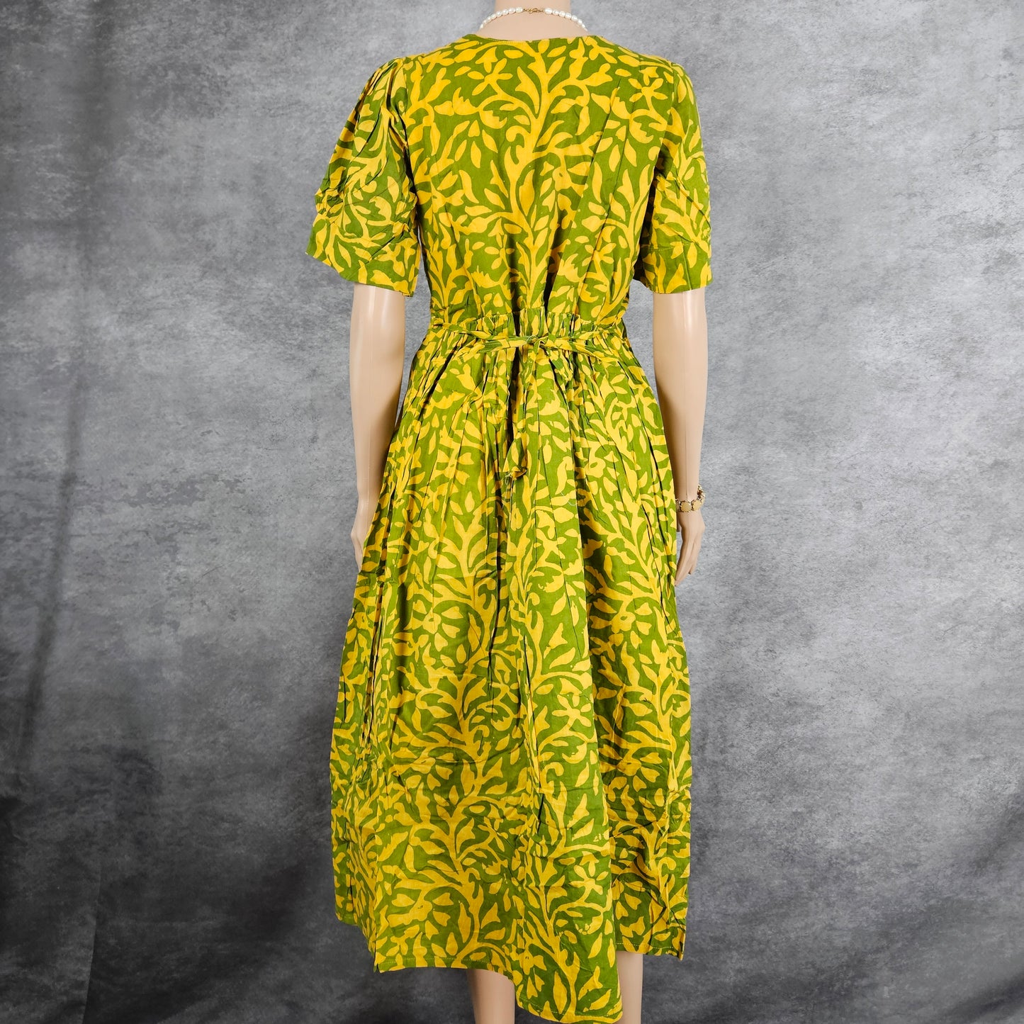 Yellow Green Cotton Frock