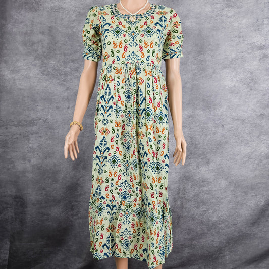 Mint Green Cotton Frock