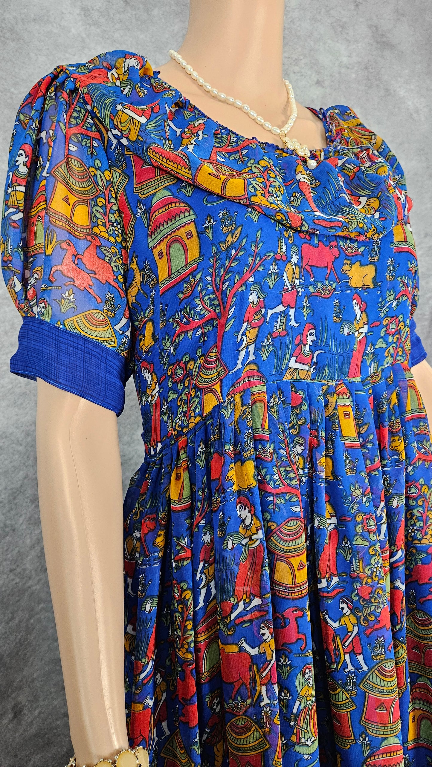 Midnight Blue Georgette Frock