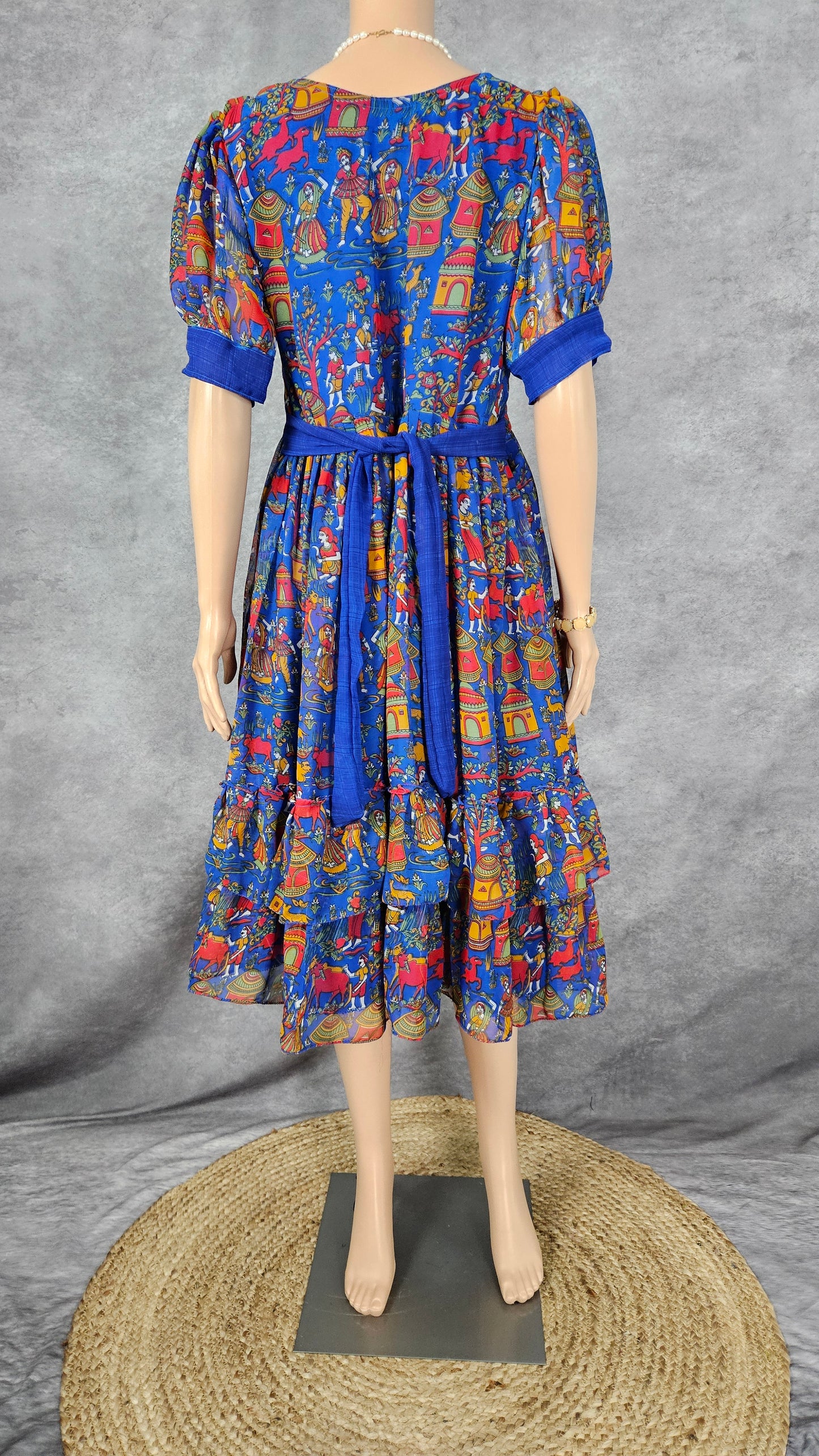 Lapis Blue Georgette Frock
