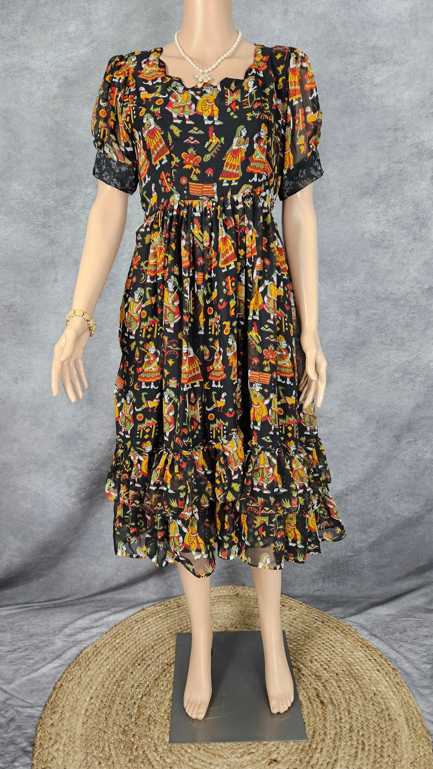 Null Black Georgette Frock