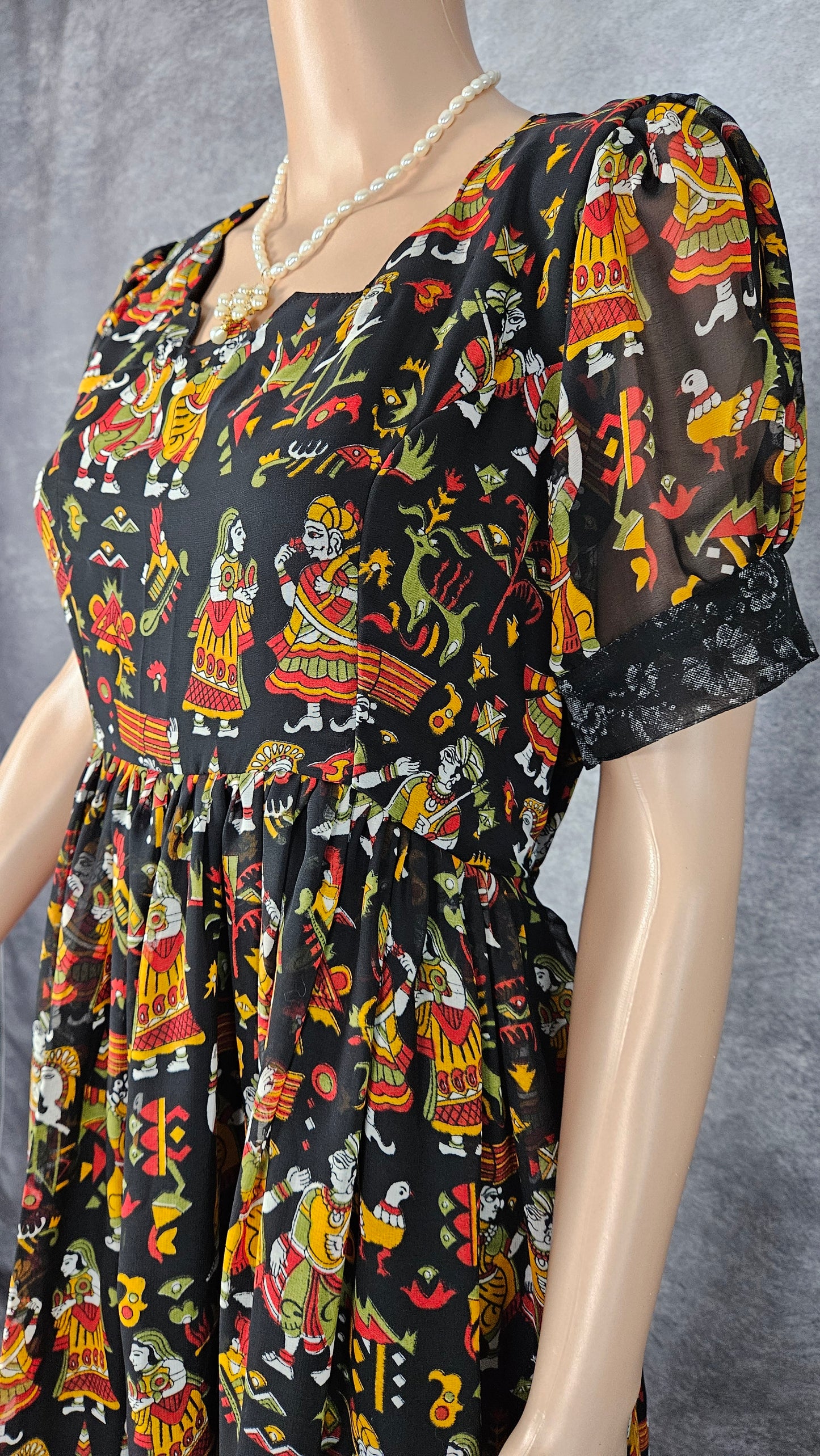 Null Black Georgette Frock