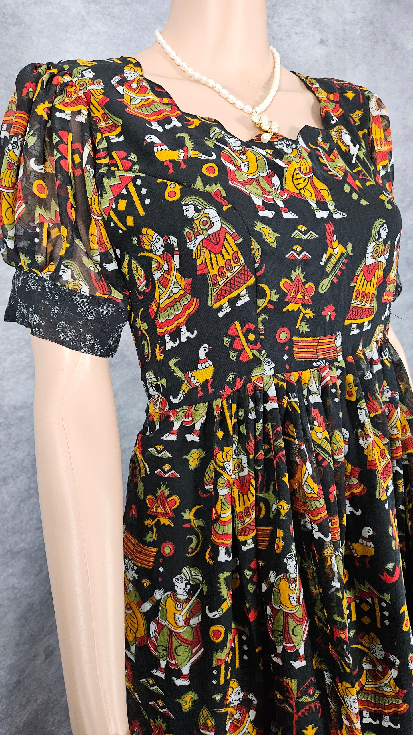 Null Black Georgette Frock