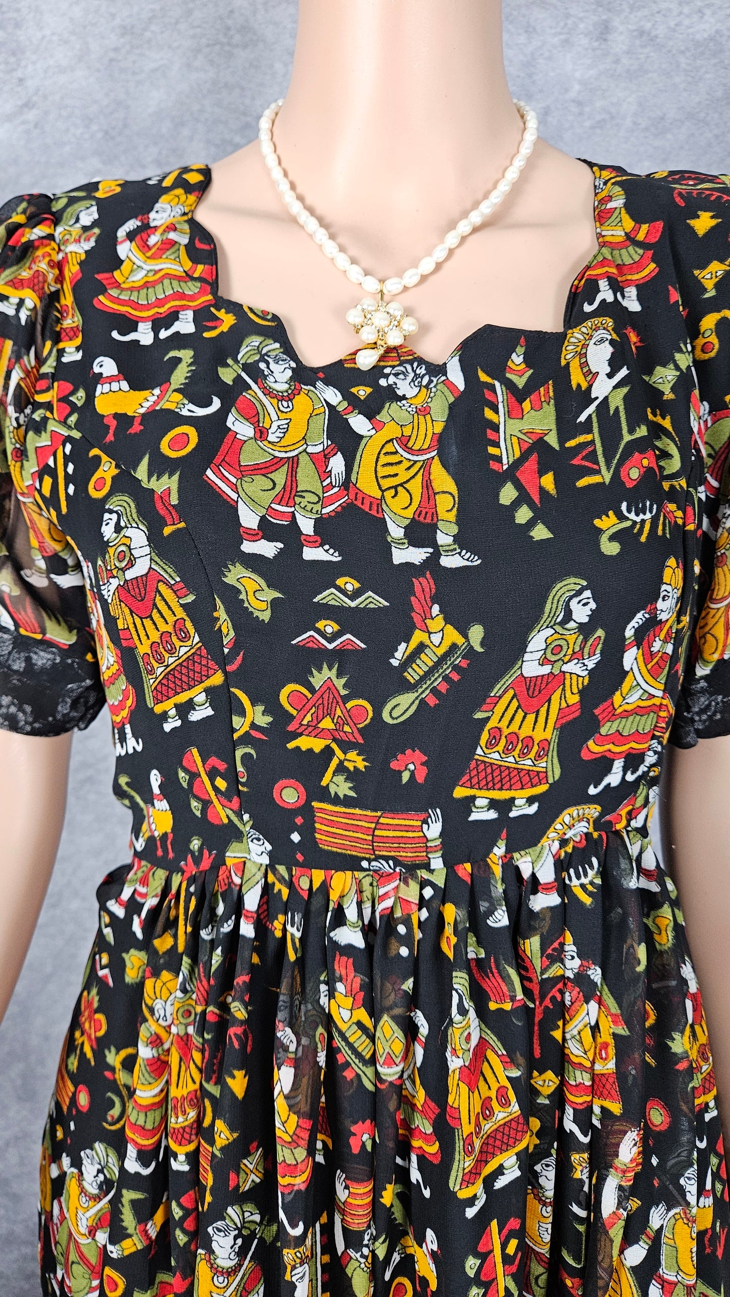 Null Black Georgette Frock