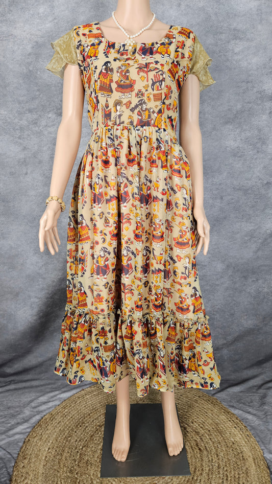 Sand Dune Georgette Frock