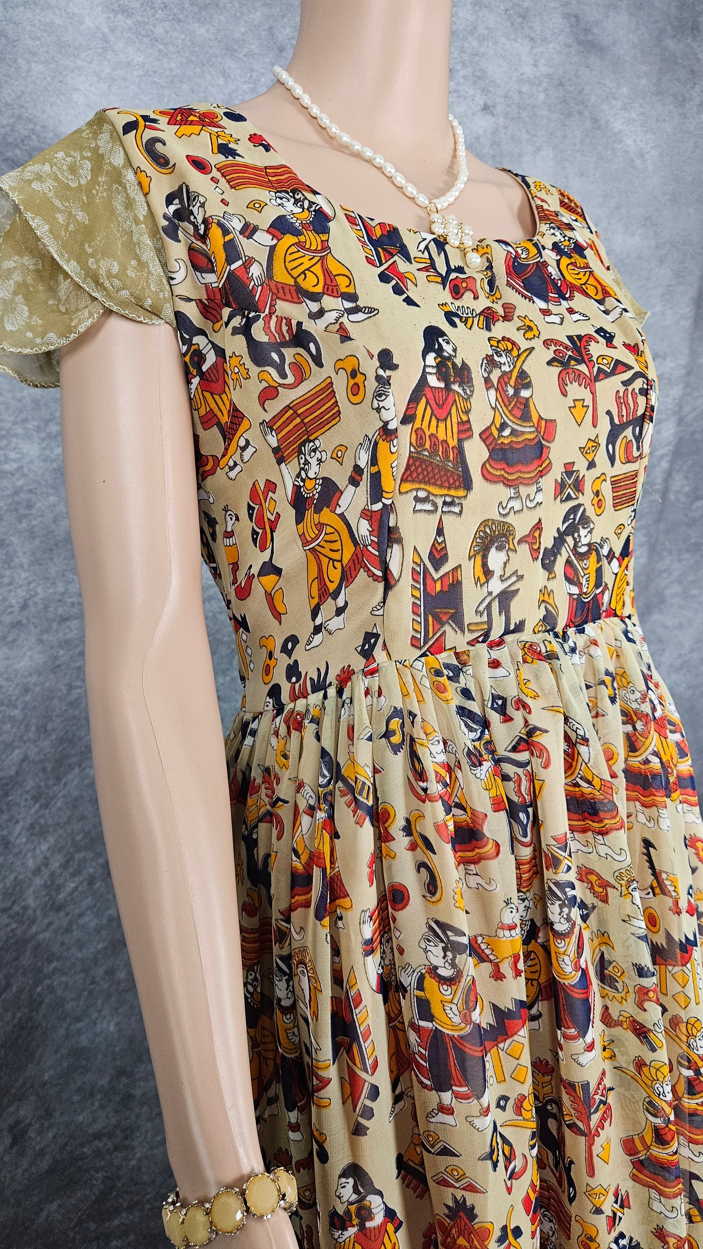 Sand Dune Georgette Frock