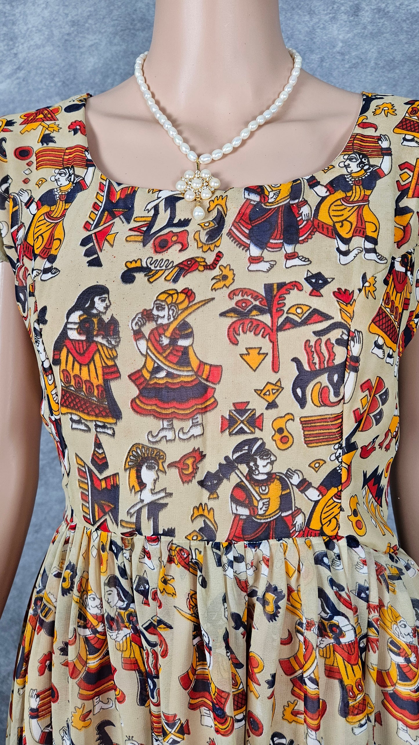 Sand Dune Georgette Frock