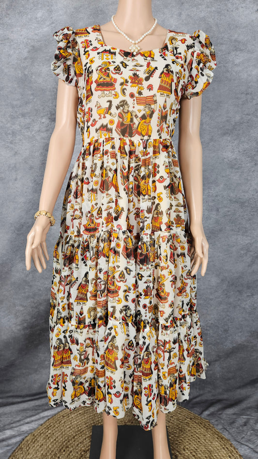 White Sand Georgette Frock