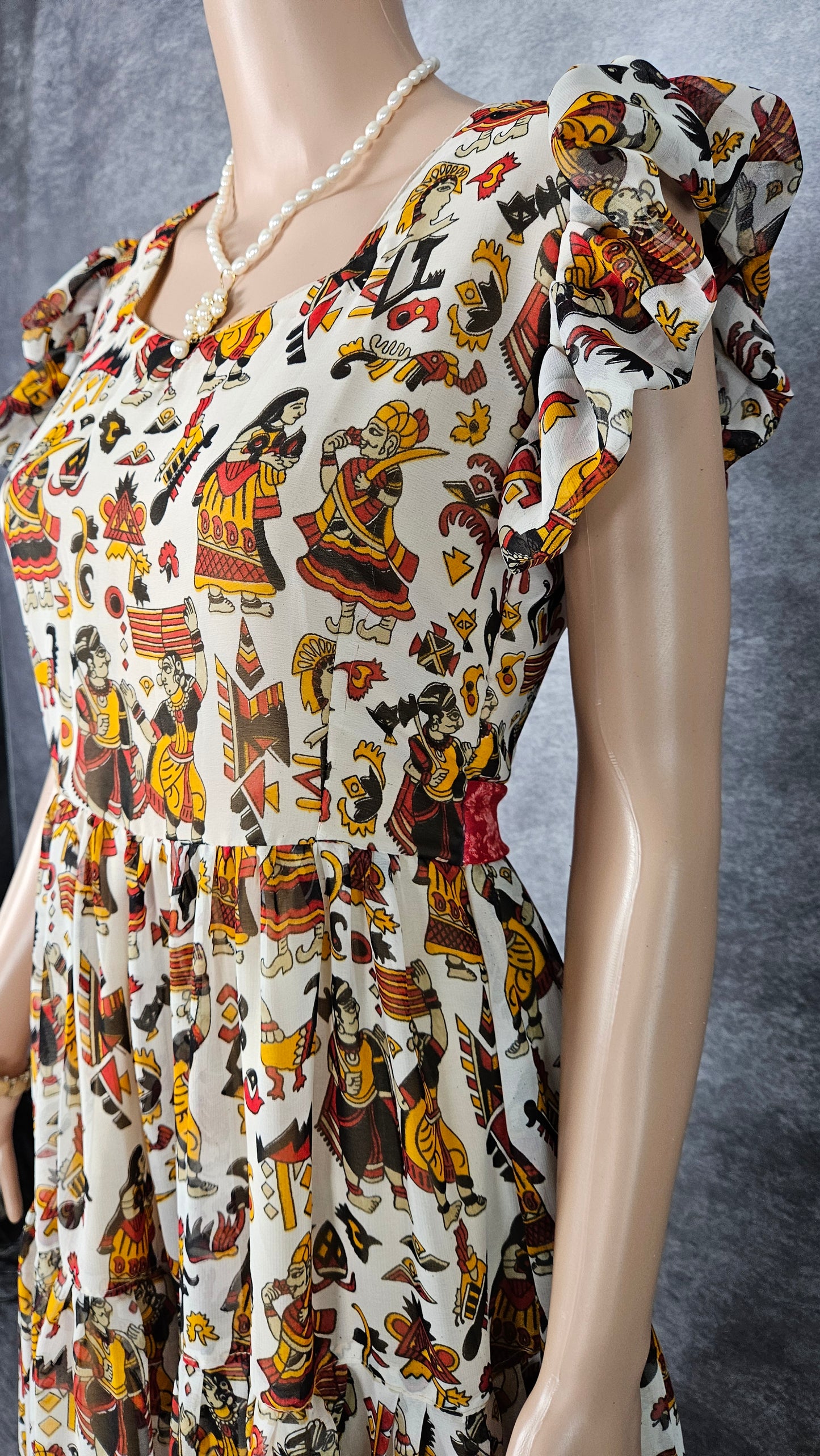 White Sand Georgette Frock