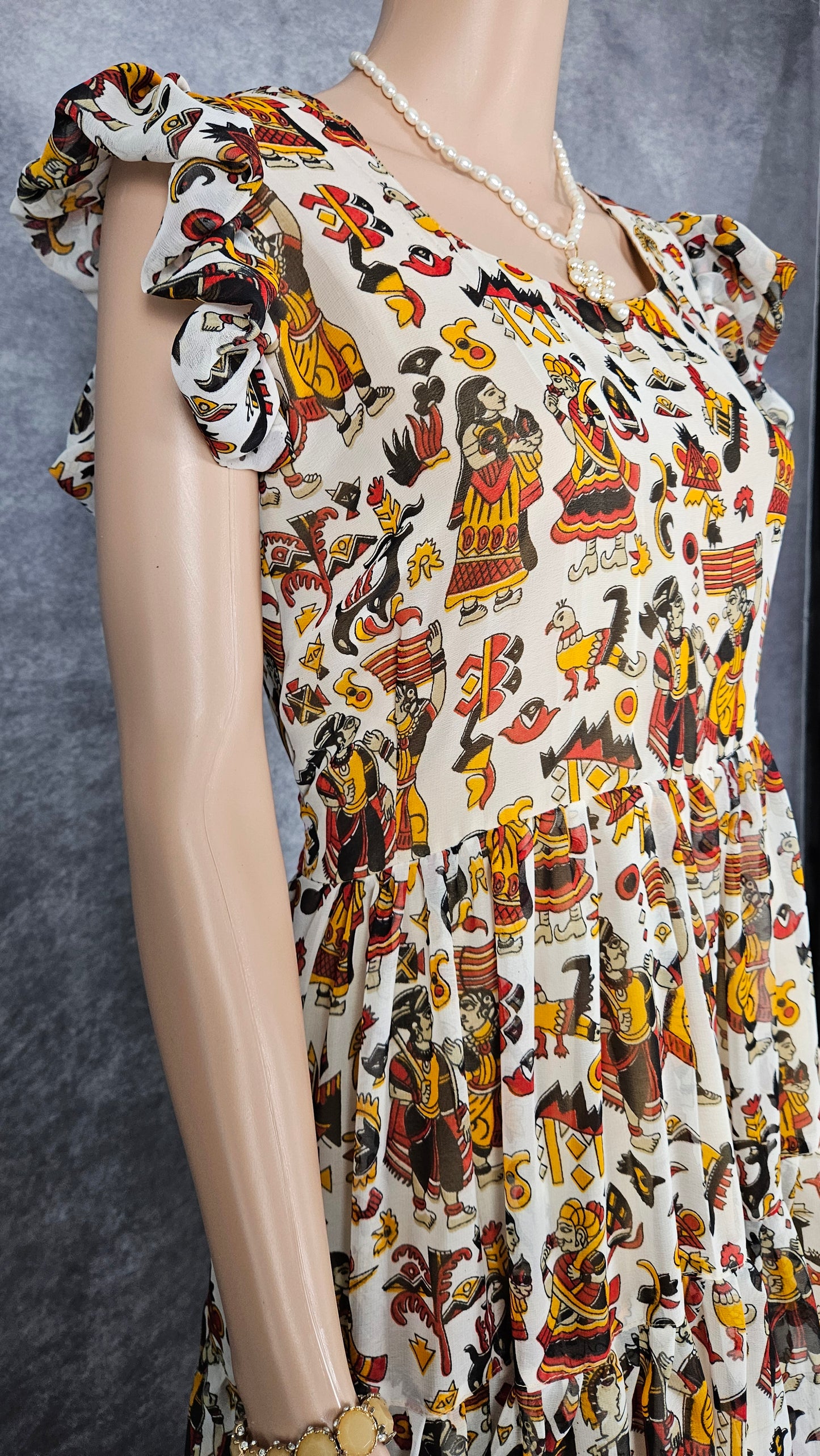 White Sand Georgette Frock