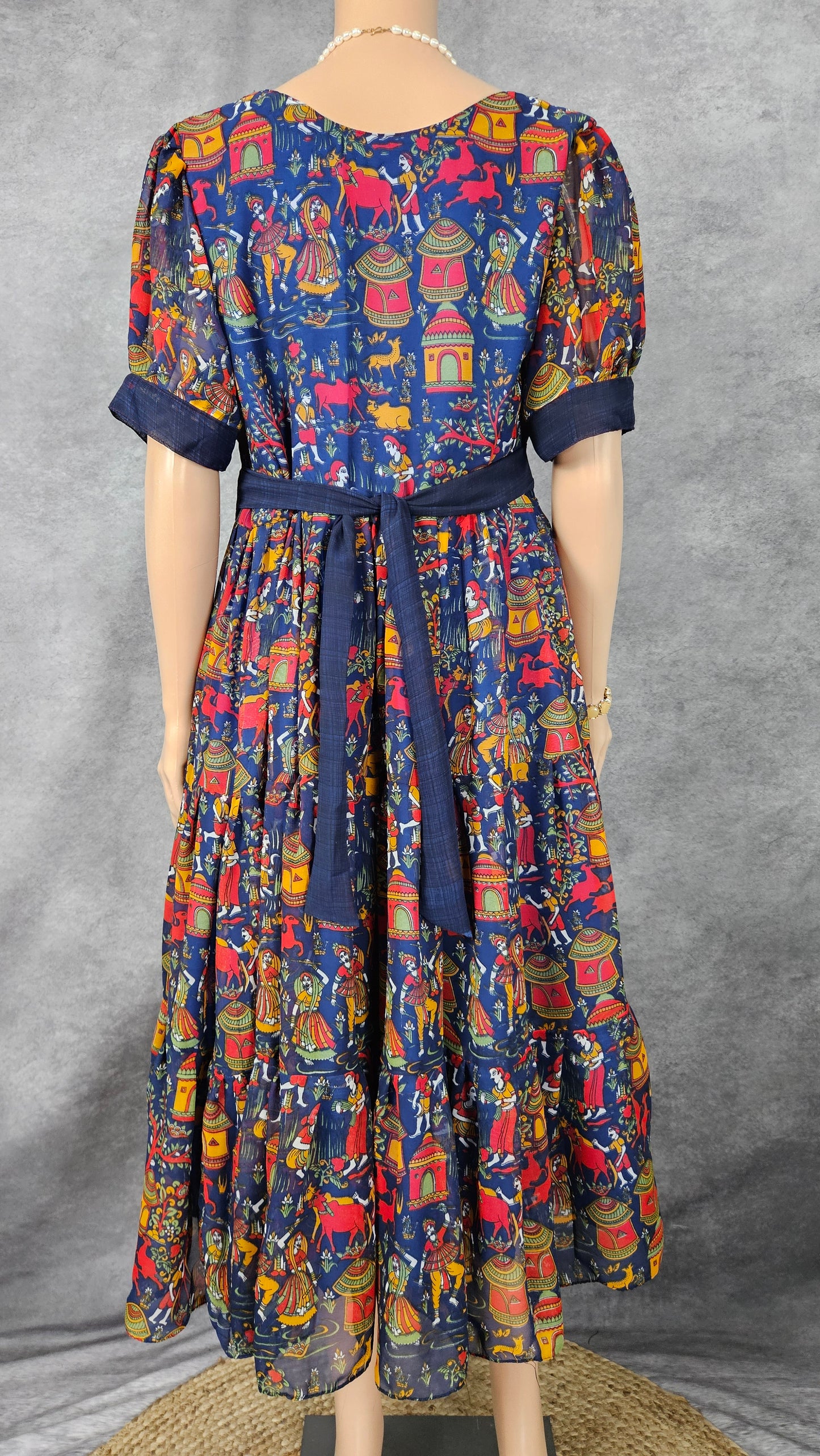 Cerulean Blue Georgette Frock