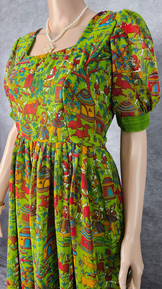 Viper Green Georgette Frock