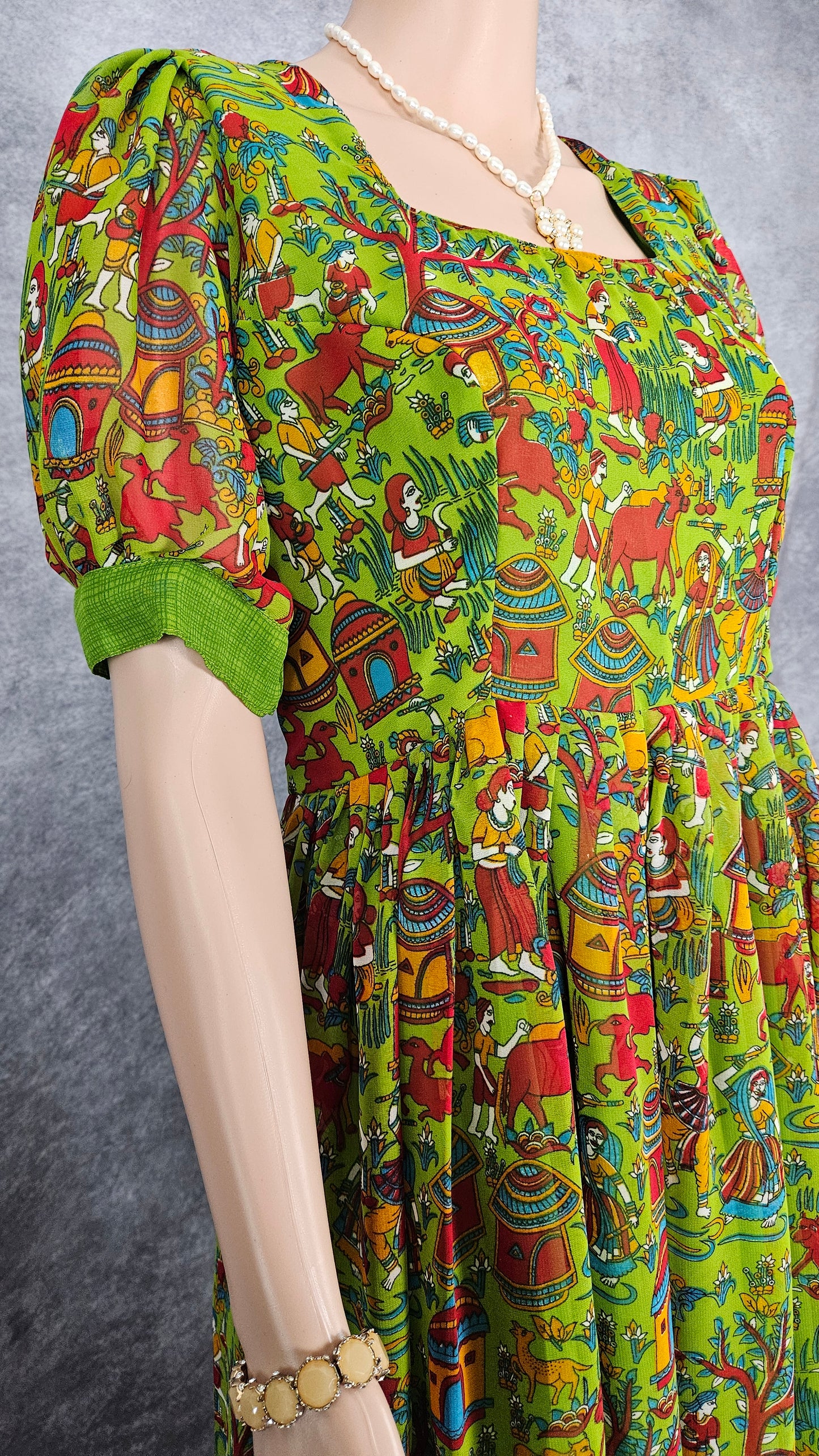 Viper Green Georgette Frock