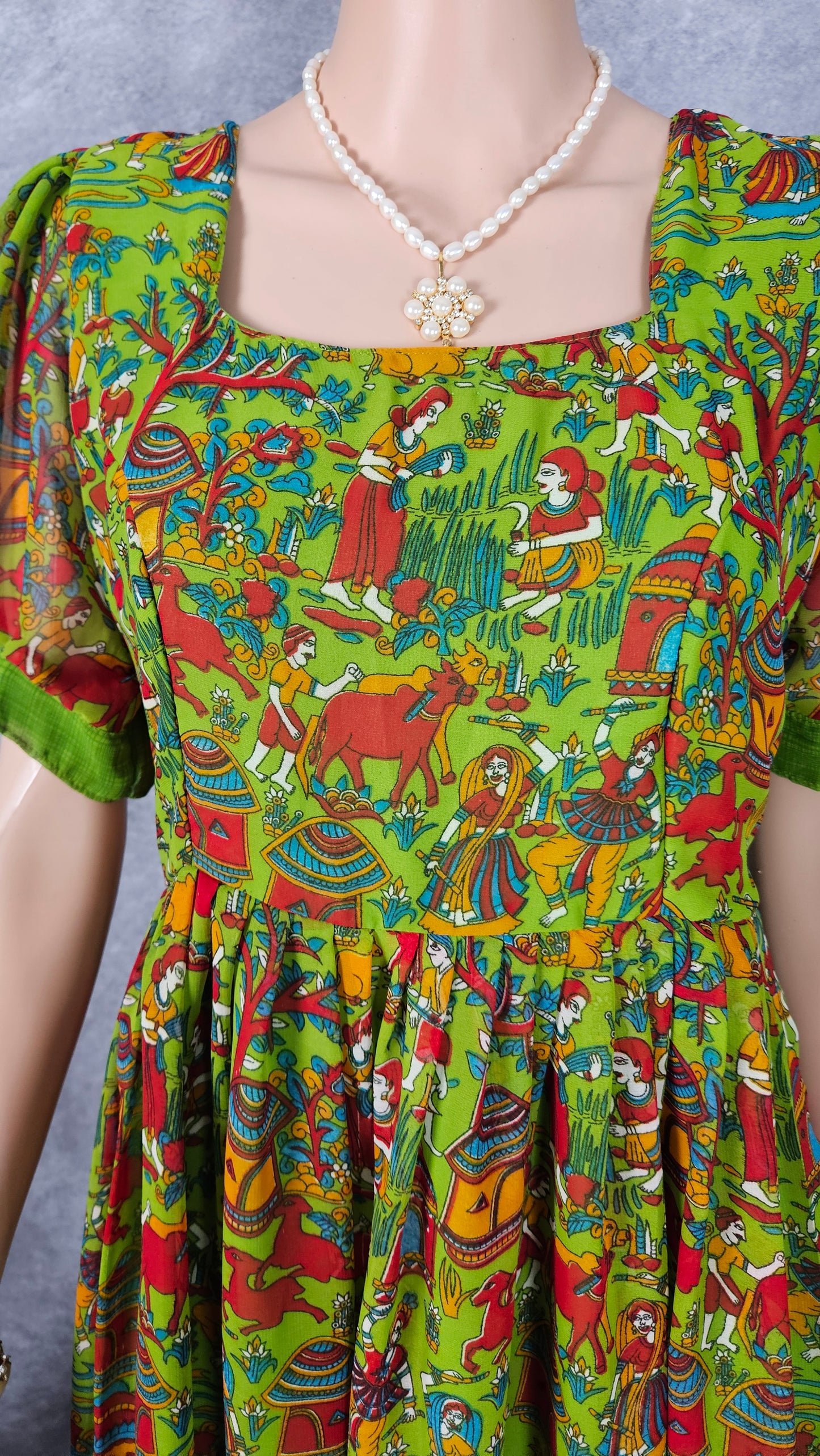 Viper Green Georgette Frock