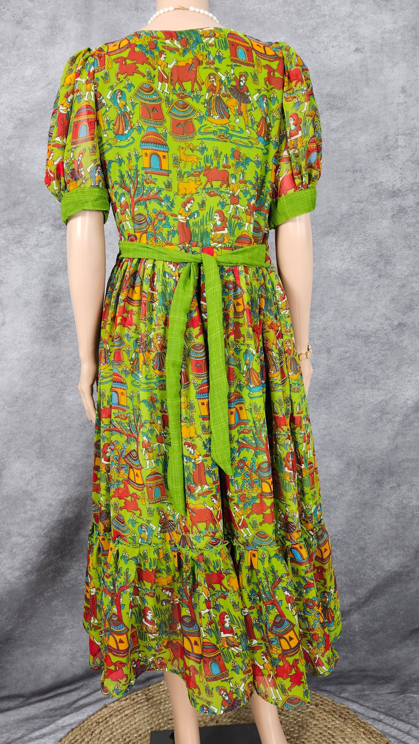 Viper Green Georgette Frock