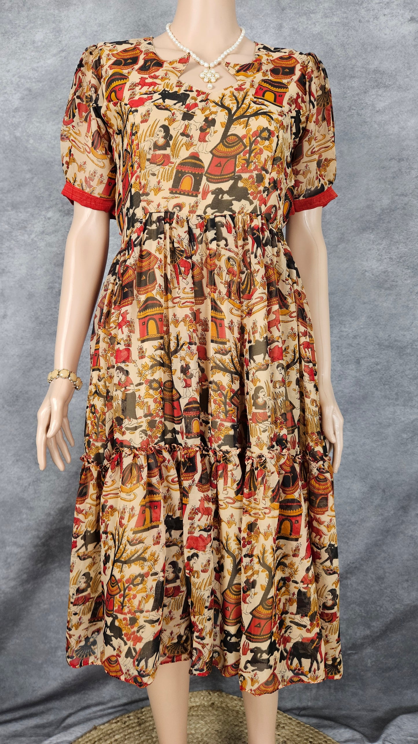 Cosmic Beige Georgette Frock
