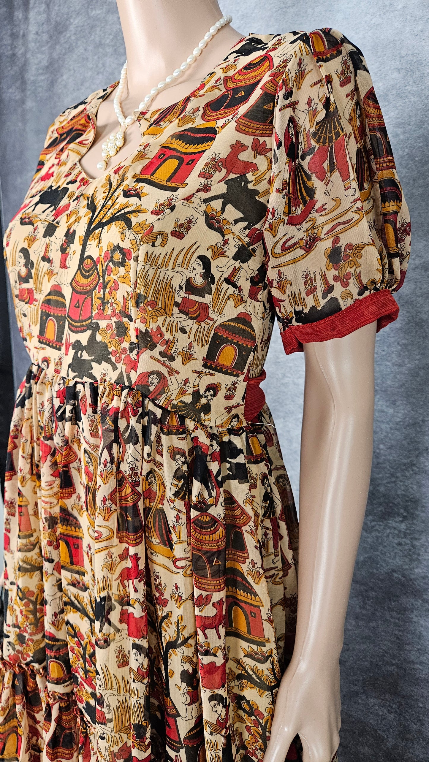 Cosmic Beige Georgette Frock