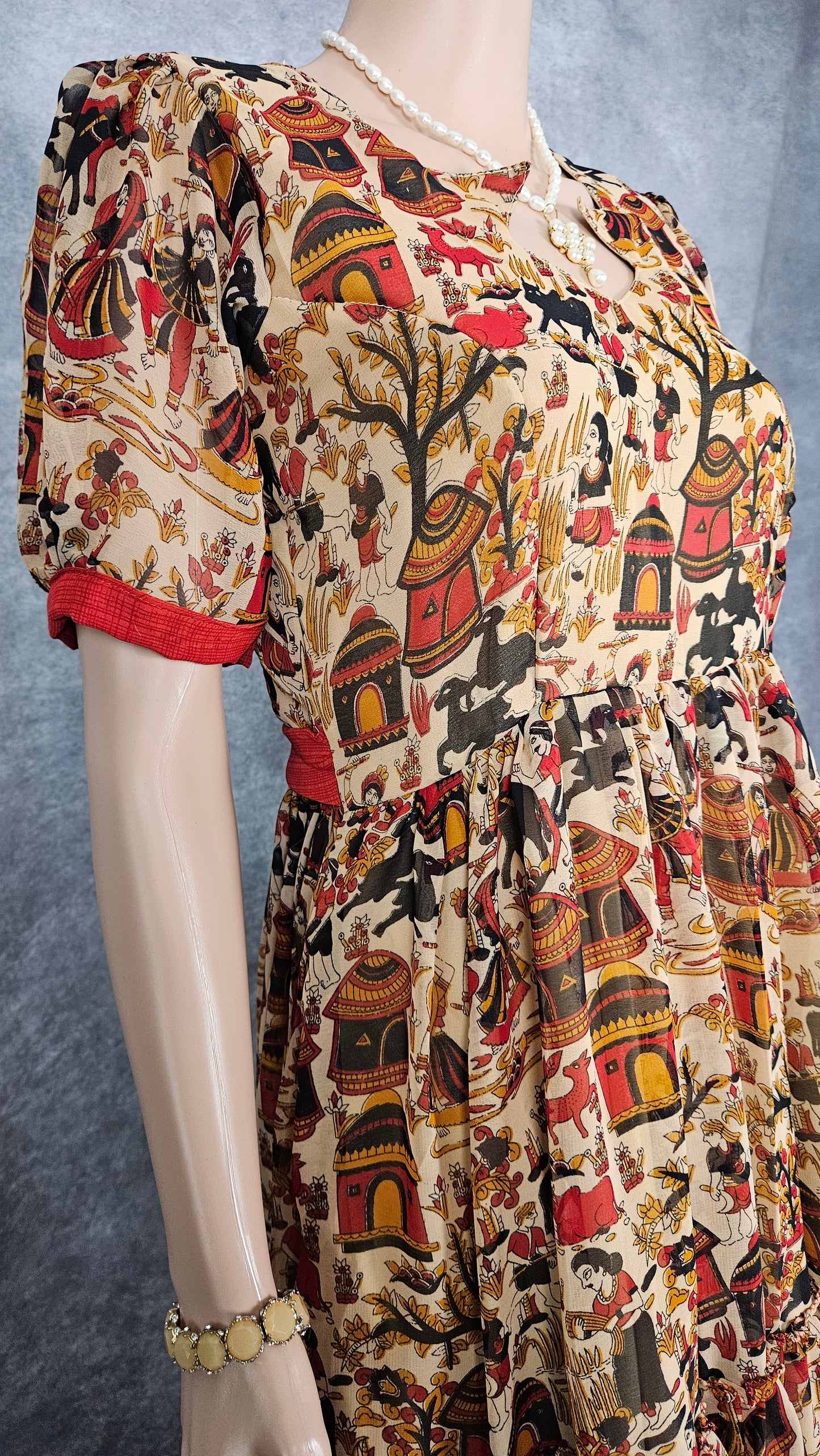 Cosmic Beige Georgette Frock