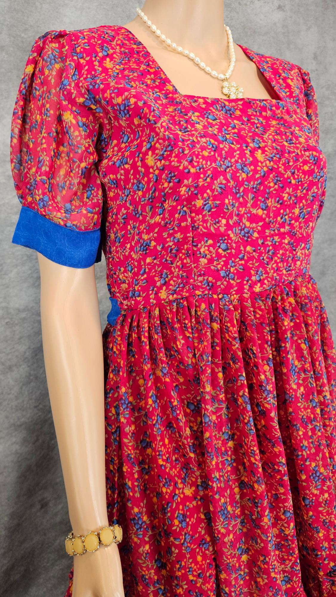 Chili Red Georgette Frock