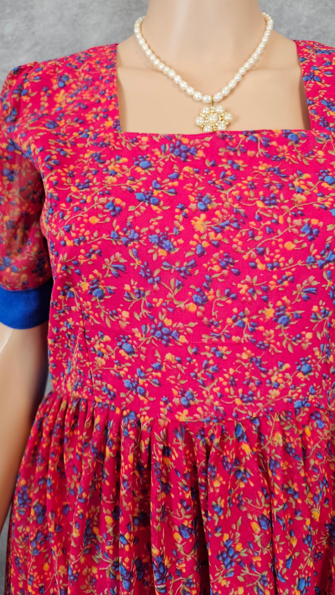 Chili Red Georgette Frock