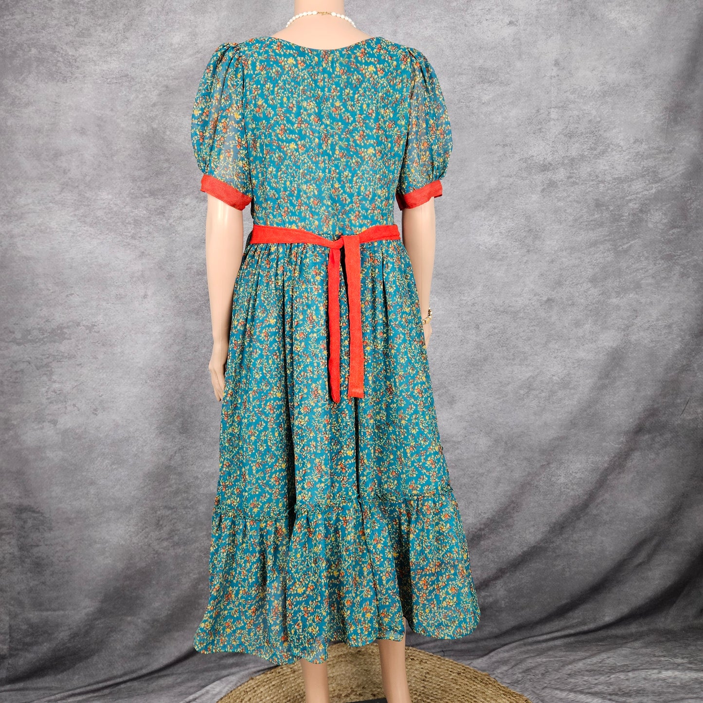 Celeste Turquoise Georgette Frock