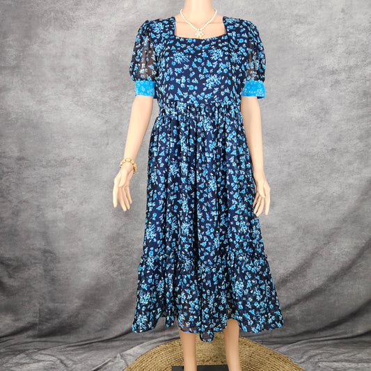 Navy Blue Georgette Frock