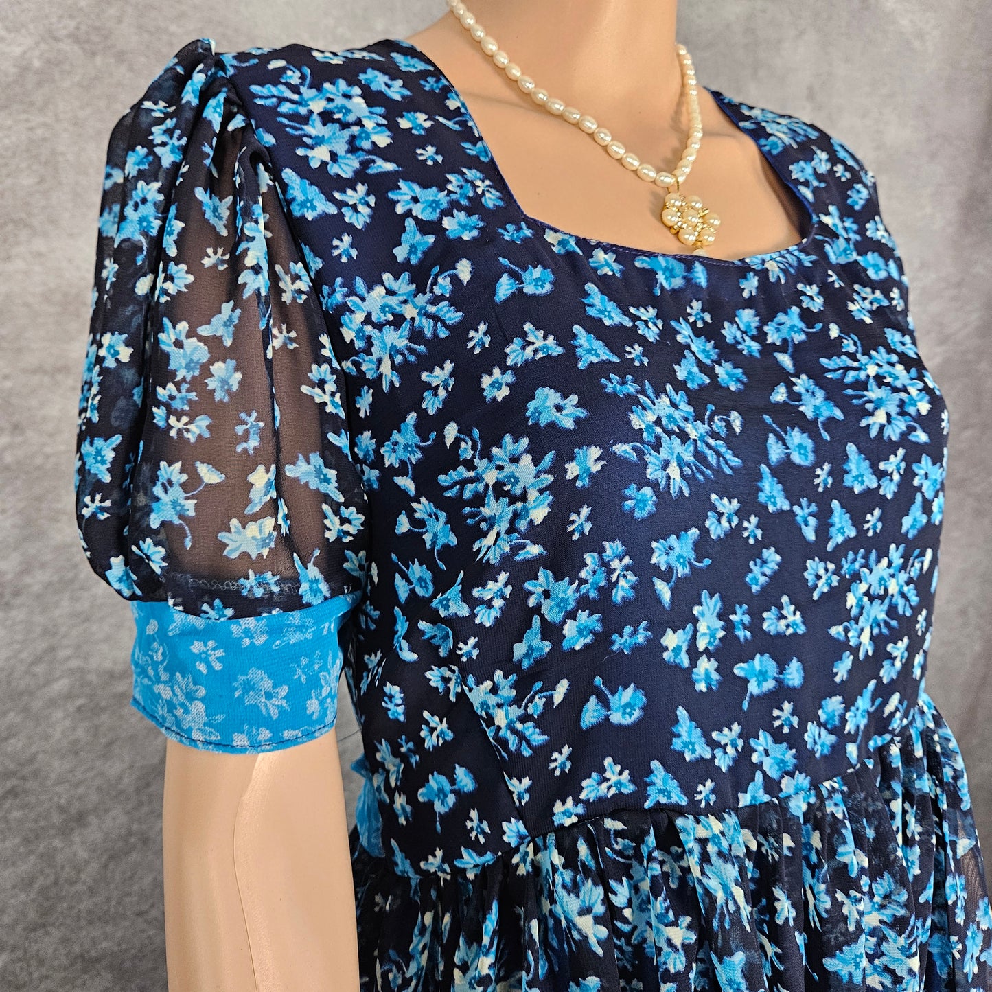 Navy Blue Georgette Frock