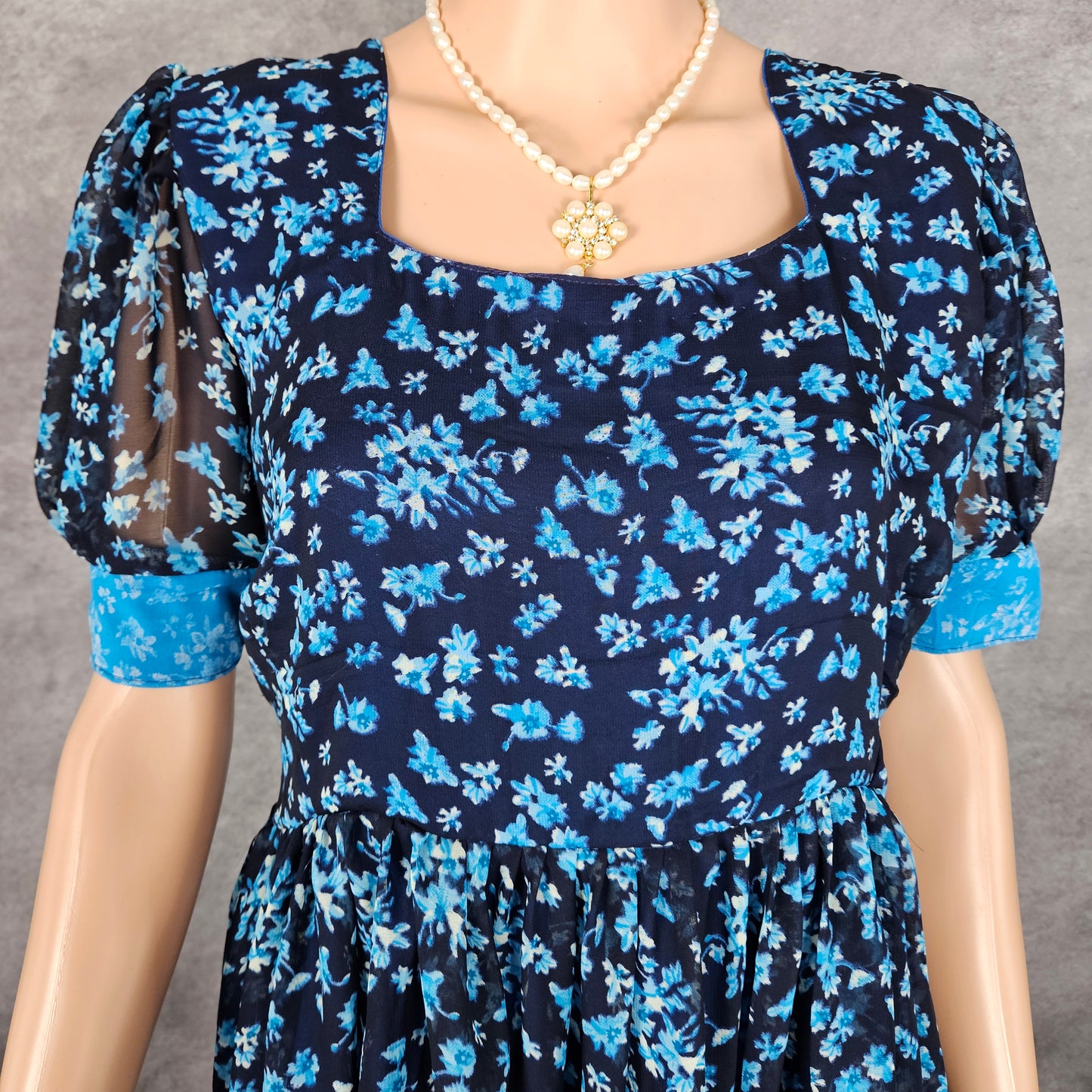 Navy Blue Georgette Frock