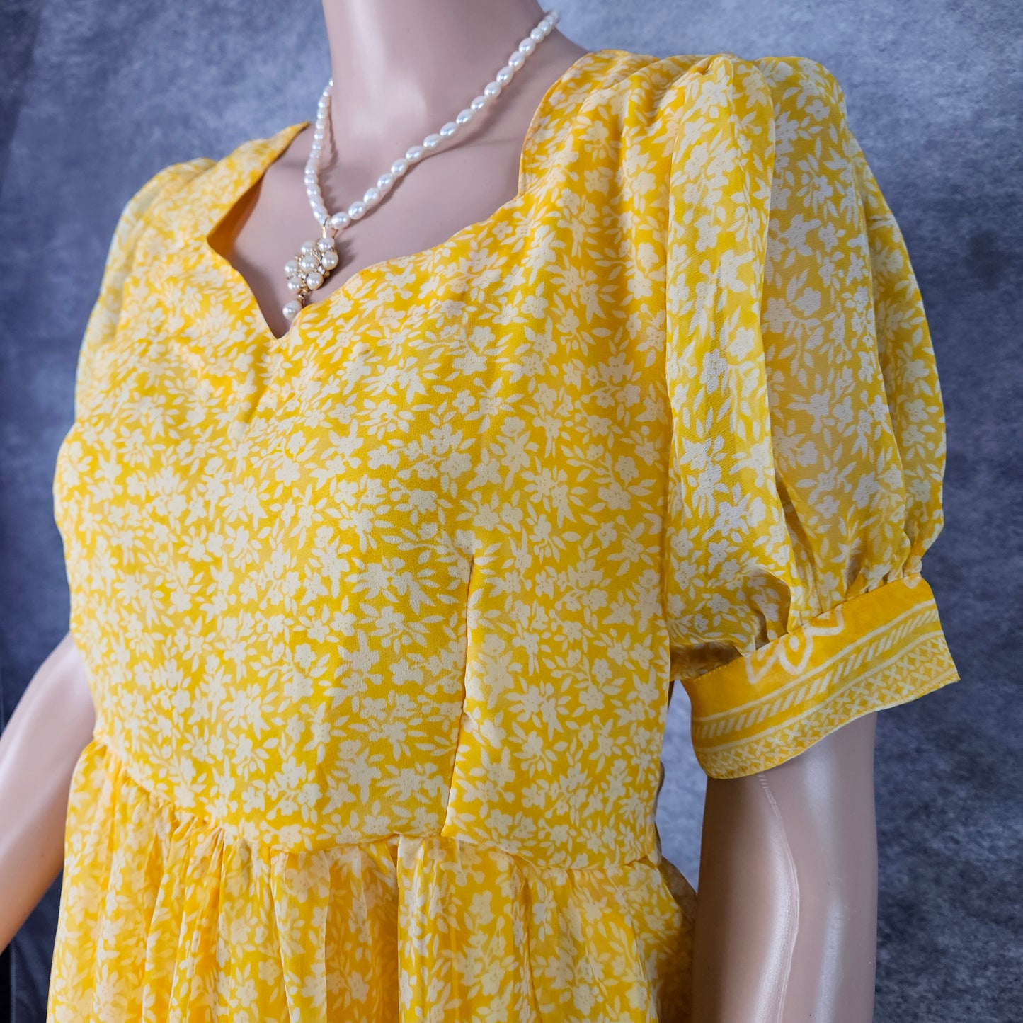Shaded Yellow Georgette Frock