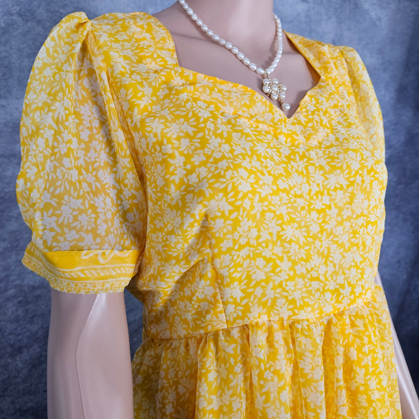 Shaded Yellow Georgette Frock