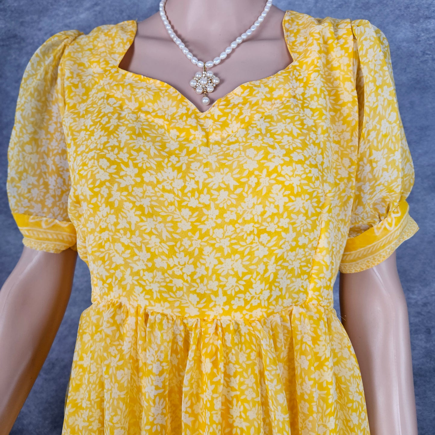 Shaded Yellow Georgette Frock