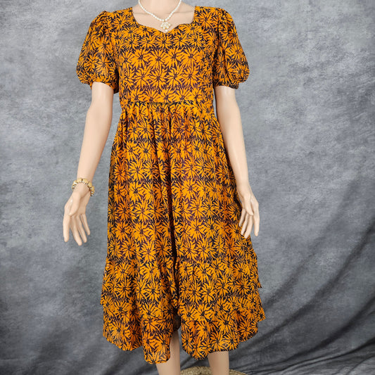 Mustard Yellow Georgette Frock